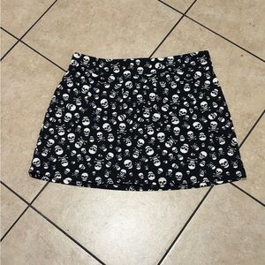 Hot Topic Y2K Skull Mini Skirt Goth Emo Punk Alt Mall Goth Size S M